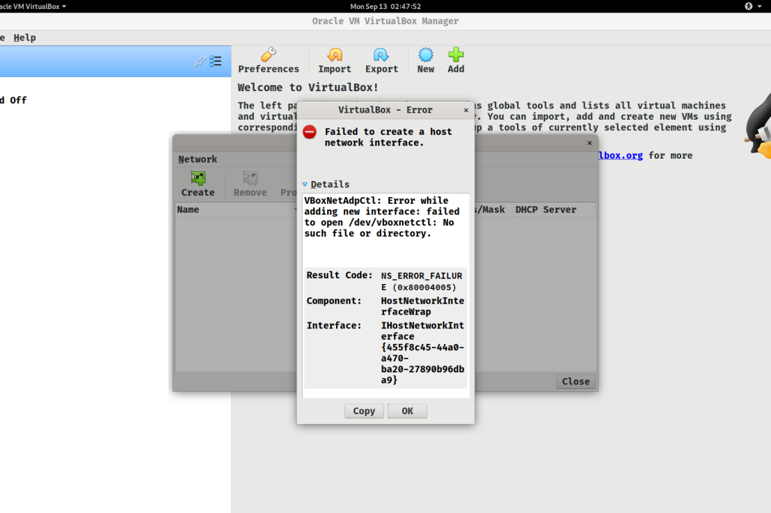 Solusi VirtualBox Tidak Bisa Start di OpenSUSE Leap 15.3